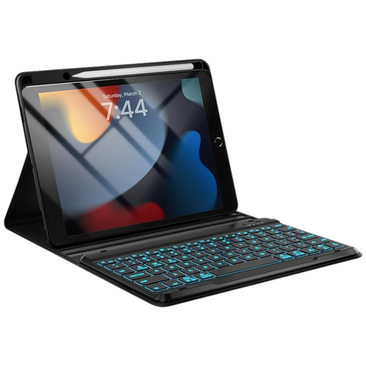 Ovitek za tablico s tipkovnico "TUMEIGUAN" iPad Pro 1/2/3/4 in iPad Air 4/5/6 – Infostyle – Črna