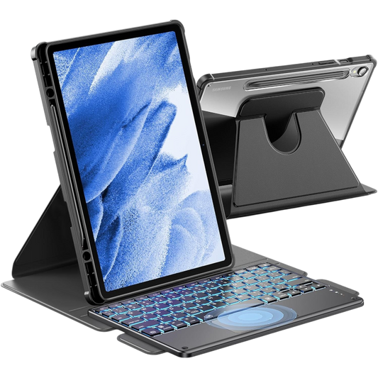 Ovitek za tablico s tipkovnico "INFILAND" Samsung Tab S9+ FE/S9+ – Infostyle – Črna