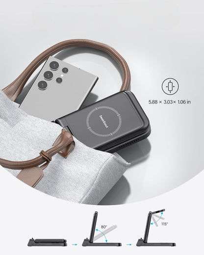 Brezžična polnilna postaja "Swanscout" Samsung Galaxy S24+/S24/S23 Ultra/S23/S22/Note 20 - Galaxy Watch 6/5/4 - Galaxy B