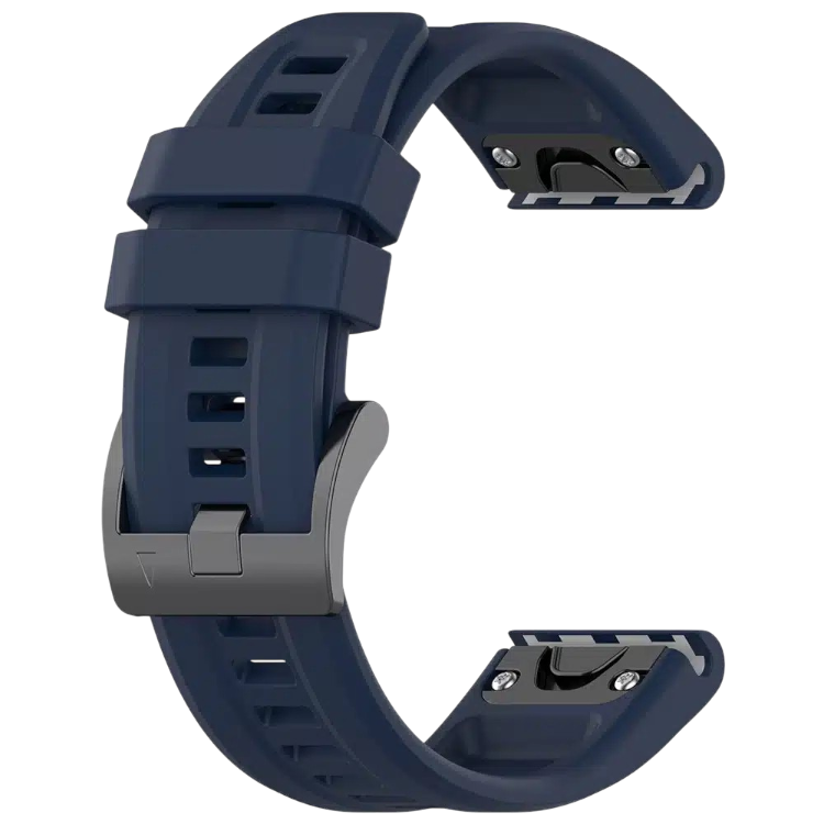 Pašček za uro "Techsuit Silicone 26mm" Garmin Fenix 3/3 HR/5X/5X Plus/6X/6X Pro/7X/7X Pro Solar – Infostyle – Temno modr