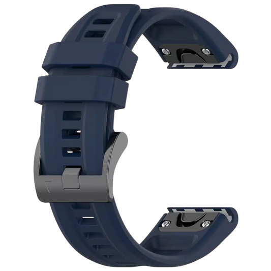 Pašček za uro "Techsuit Silicone 26mm" Garmin Fenix 3/3 HR/5X/5X Plus/6X/6X Pro/7X/7X Pro Solar – Infostyle – Temno modr