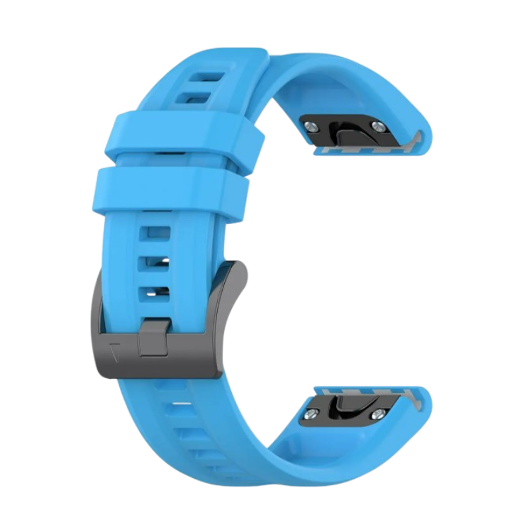 Pašček za uro "Techsuit Silicone 26mm" Garmin Fenix 3/3 HR/5X/5X Plus/6X/6X Pro/7X/7X Pro Solar – Infostyle – Modra
