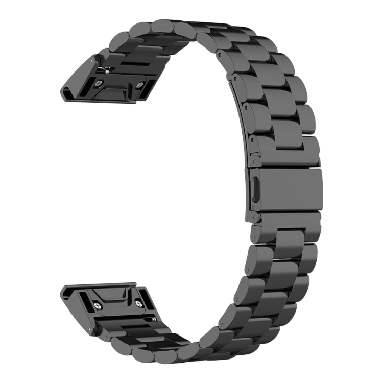 Pašček za uro "Techsuit Metal 22mm" Garmin Fenix 5/5 Plus/6/6 Pro/7 | Forerunner 935/945/955 – Infostyle – Črna