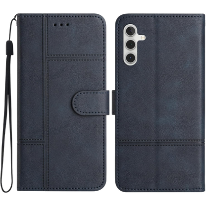 Preklopna torbica "Intersection" za Samsung Galaxy S24 – Infostyle – Modra / Ekološko usnje + TPU silikon