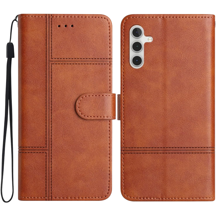 Preklopna torbica "Intersection" za Samsung Galaxy S24 – Infostyle – Rjava / Ekološko usnje + TPU silikon