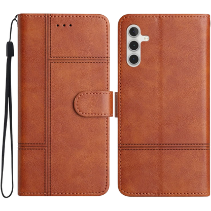 Preklopna torbica "Intersection" za Samsung Galaxy S24 – Infostyle – Rjava / Ekološko usnje + TPU silikon