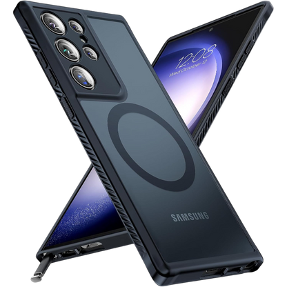 Ovitek za telefon + zaščitna folija "Tocol MagSafe" Samsung Galaxy S23 Ultra – Infostyle – Črna
