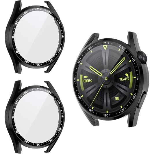 Ovitek za pametno uro "HAPAW" Huawei Watch GT3 46mm (2 kosa) – Infostyle – Črna