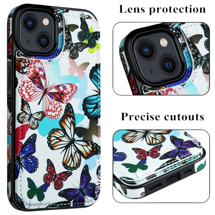 Ovitek za telefon s predalom za kartice "Butterfly" iPhone 14 – Infostyle