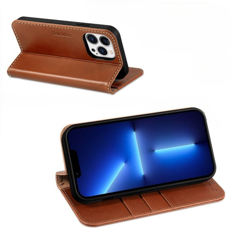Preklopna torbica "Leather" iPhone 14 Pro – Infostyle