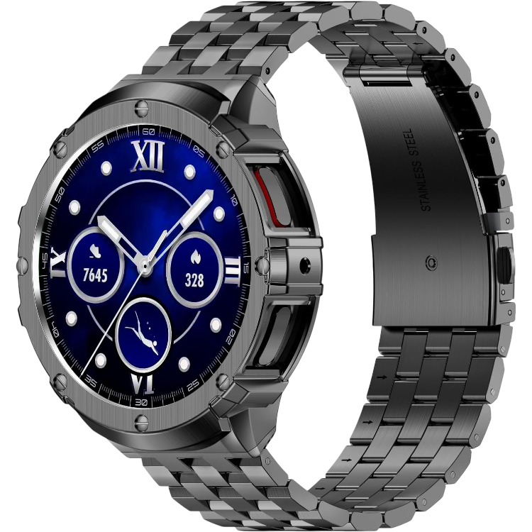 Kovinsko ohišje in pas za uro "HASLFM" Samsung Galaxy Watch 6/5/4 44mm – Infostyle – Siva