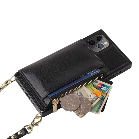 Ovitek za telefon z denarnico "LOKASS" iPhone 14 Pro Max – Infostyle – Črna