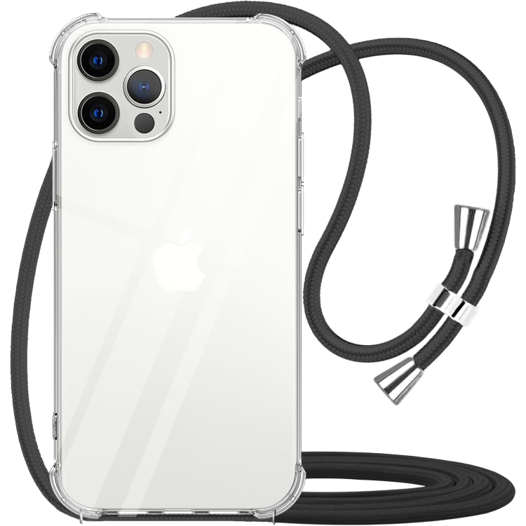 Ovitek za telefon z vrvico "Rosyhuelle" iPhone 12/12 Pro – Infostyle – Prozorna