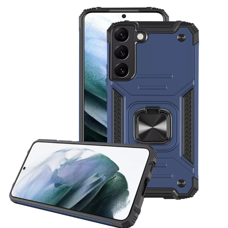Ovitek za telefon "UEBAI Shockproof Ring" Samsung Galaxy S21 FE – Infostyle – Modra