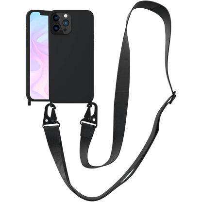 Ovitek za telefon s trakom "Bigcousin" iPhone 14 Plus – Infostyle – Črna