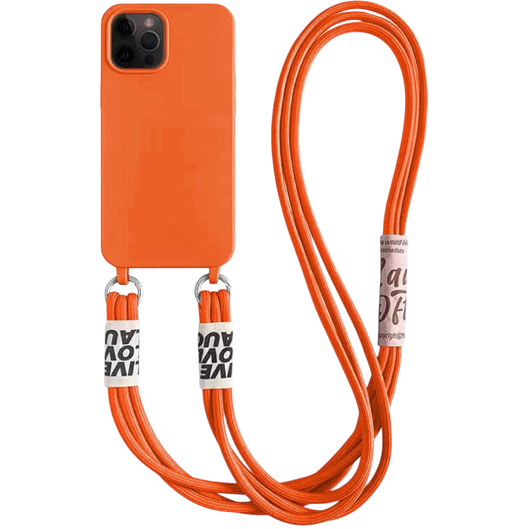 Ovitek za telefon z vrvico "Bakicey" iPhone 13 Pro Max – Infostyle – Oranžna
