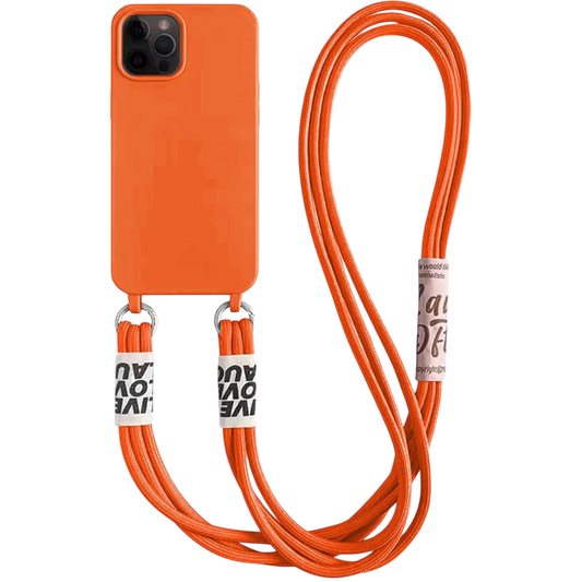 Ovitek za telefon z vrvico "Bakicey" iPhone 13 Mini – Infostyle – Oranžna