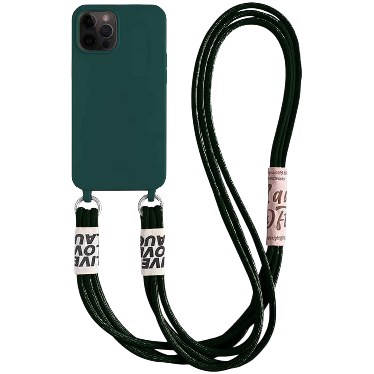 Ovitek za telefon z vrvico "Bakicey" iPhone 12 – Infostyle – Zelena