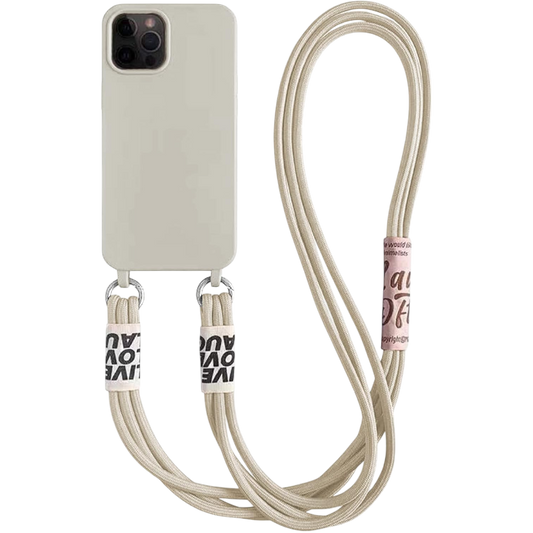 Ovitek za telefon z vrvico "Bakicey" iPhone 14 – Infostyle – Bela