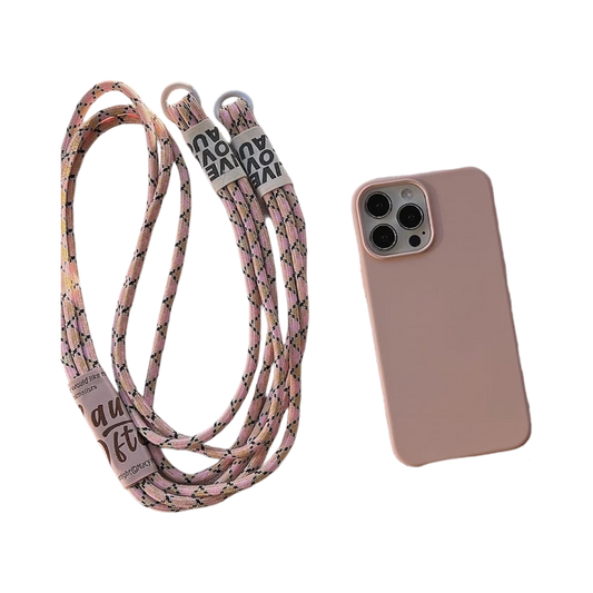 Ovitek za telefon z vrvico "Bakicey" iPhone 12 – Infostyle – Roza