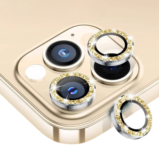 Zaščita za kamero "Gold Glitter" iPhone 13 Pro/13 Pro Max – Infostyle