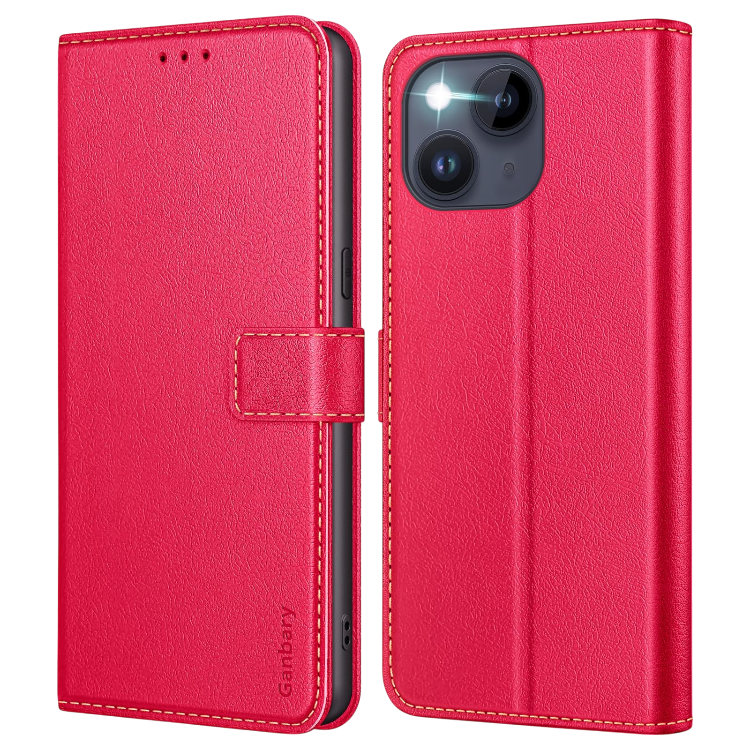 Preklopna torbica "Ganbary" iPhone 14/iPhone 13 – Infostyle – Rdeča