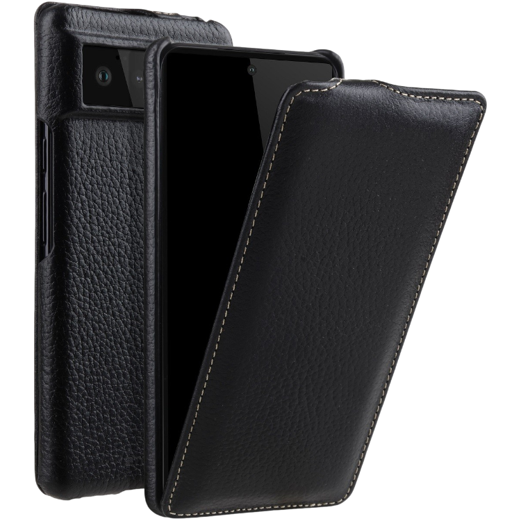 Preklopna torbica "STILGUT UltraSlim Leather" Google Pixel 6 – Infostyle – Črna