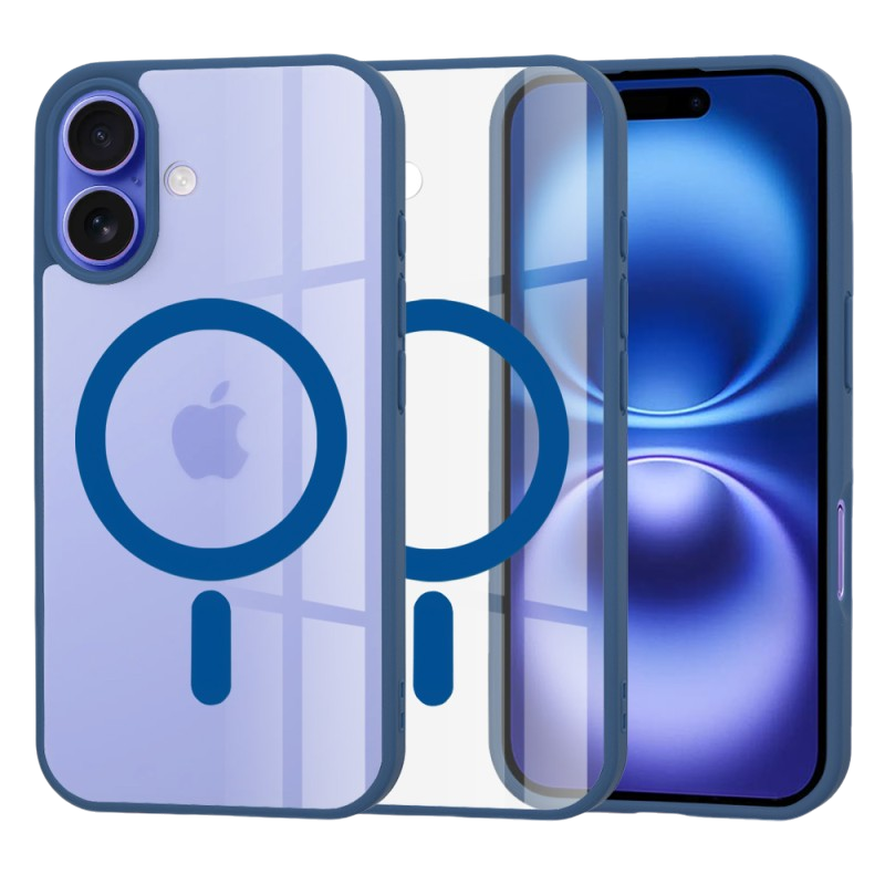 Silikonski ovitki "MagSafe Pro" za iPhone 16 - več barv – Techsuit – Modra / TPU silikon