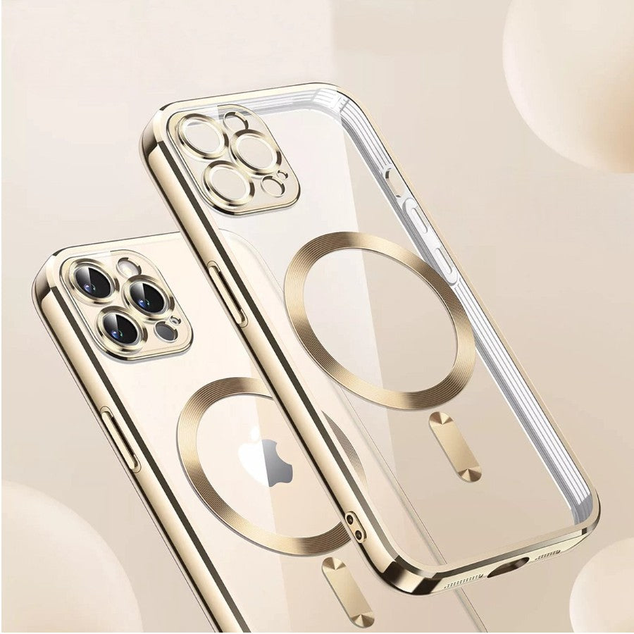 Silikonski ovitek "Crystal Magsafe" za iPhone 16 Pro - zlat – Techsuit