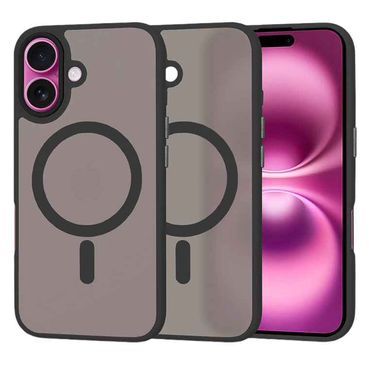 Silikonski ovitek "MagSafe Series" za iPhone 16 Plus - črn – Techsuit – Črna / TPU silikon