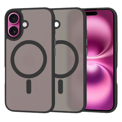 Silikonski ovitek "MagSafe Series" za iPhone 16 Plus - črn – Techsuit – Črna / TPU silikon