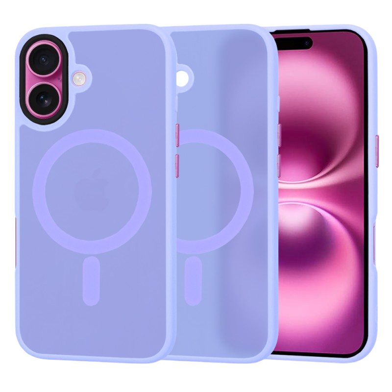 Silikonski ovitek "MagSafe Series" za iPhone 16 Plus - svetlo vijoličen – Techsuit – Vijolična / TPU silikon