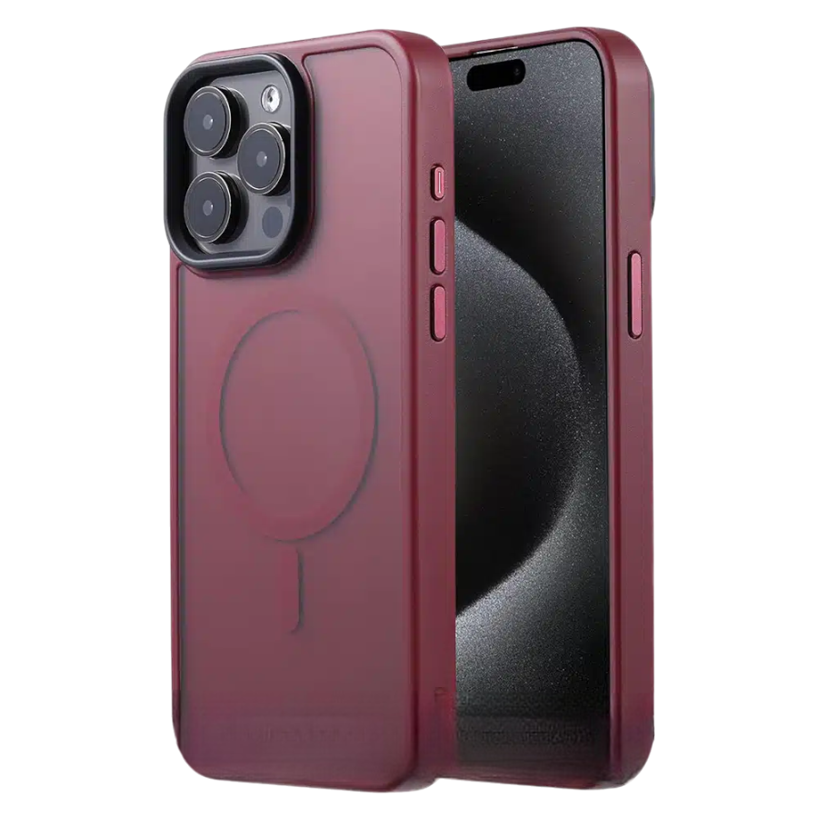 Silikonski ovitek "MagSafe Series" za iPhone 16 Pro - bordo – Techsuit – Rdeča / TPU silikon
