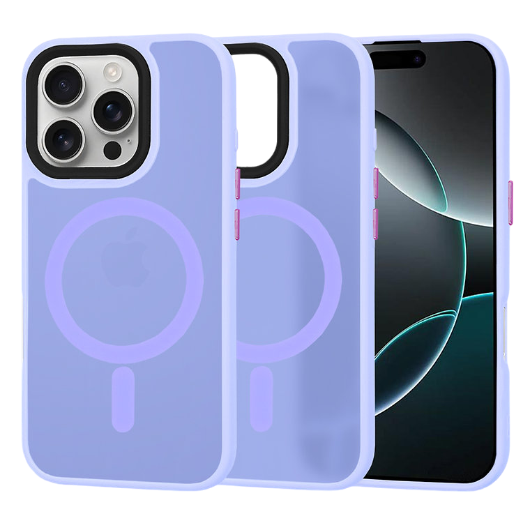 Silikonski ovitek "MagSafe Series" za iPhone 16 Pro - svetlo vijoličen – Techsuit – Vijolična / TPU silikon