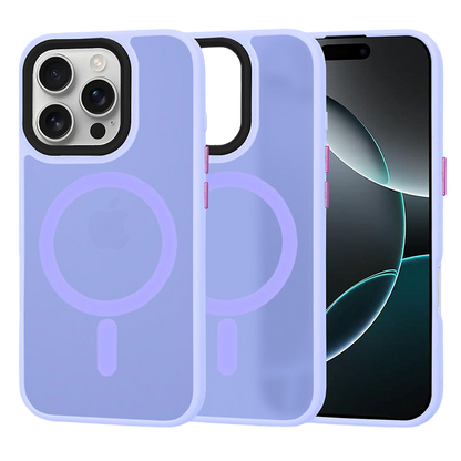 Silikonski ovitek "MagSafe Series" za iPhone 16 Pro - svetlo vijoličen – Techsuit – Vijolična / TPU silikon