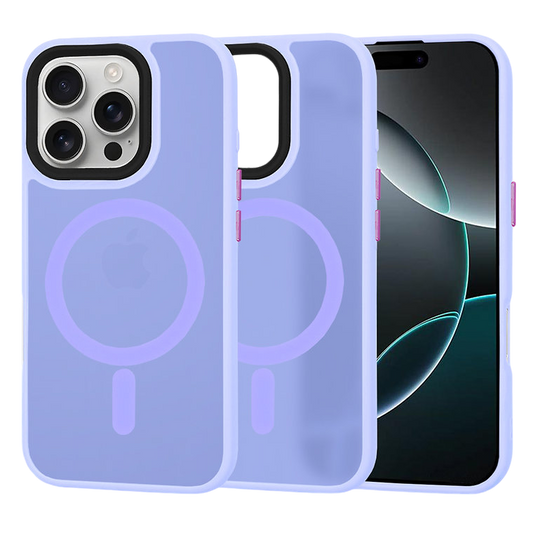 Silikonski ovitek "MagSafe Series" za iPhone 16 Pro - svetlo vijoličen – Techsuit – Vijolična / TPU silikon