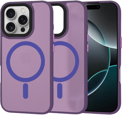Silikonski ovitek "MagSafe Series" za iPhone 16 Pro - temno vijoličen – Techsuit – Vijolična / TPU silikon