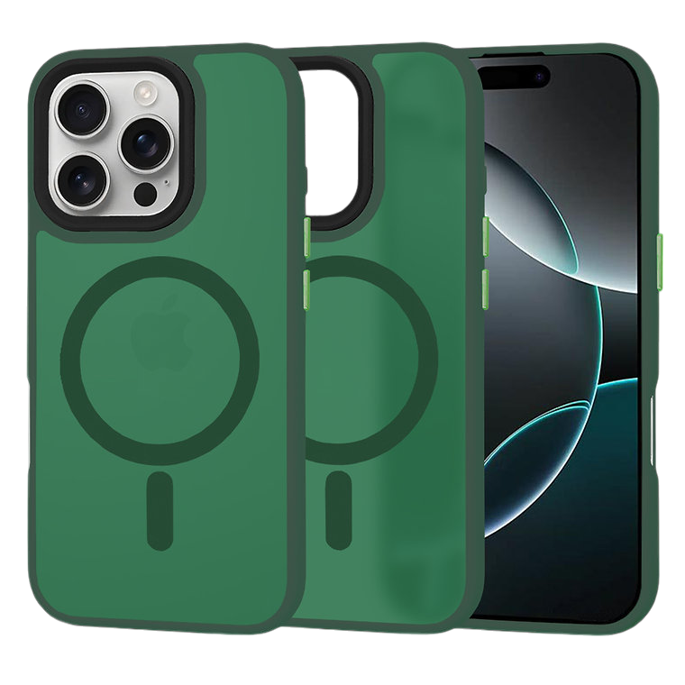Silikonski ovitek "MagSafe Series" za iPhone 16 Pro - temno zelen – Techsuit – Temno zelena / TPU silikon