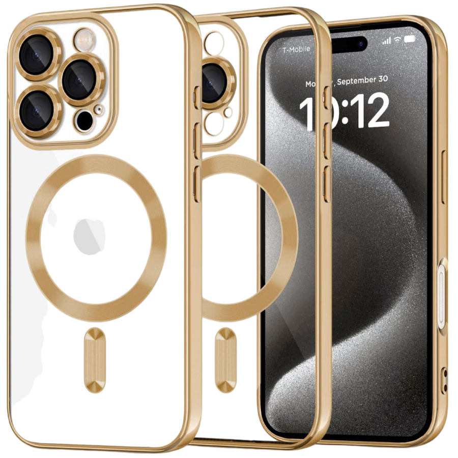 Silikonski ovitek "Crystal Magsafe" za iPhone 16 Pro - zlat – Techsuit – Zlata / TPU