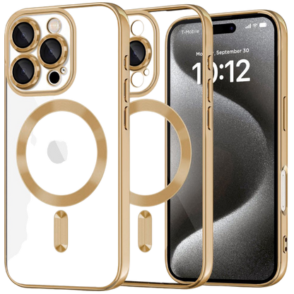 Silikonski ovitek "Crystal Magsafe" za iPhone 16 Pro - zlat – Techsuit – Zlata / TPU