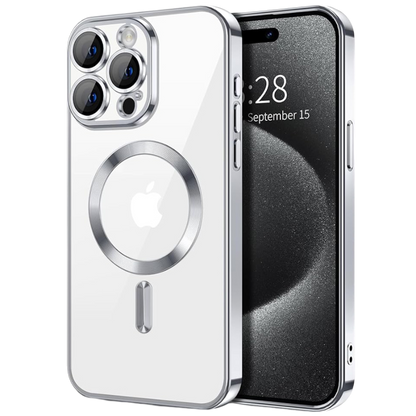 Silikonski ovitek "Crystal Magsafe" za iPhone 16 Pro - silver – Techsuit – Srebrna / TPU