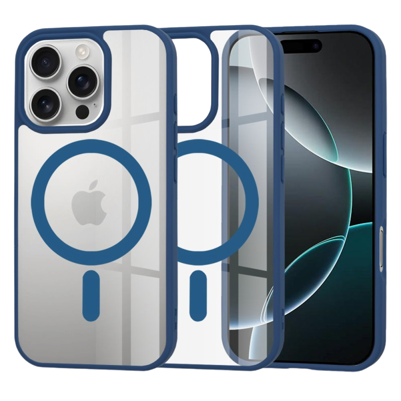 Silikonski ovitek "MagSafe Pro" za iPhone 16 Pro - moder – Techsuit – Modra / TPU silikon