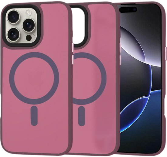 Silikonski ovitek "MagSafe Series" za iPhone 16 Pro Max – Techsuit – Rdeča / TPU silikon