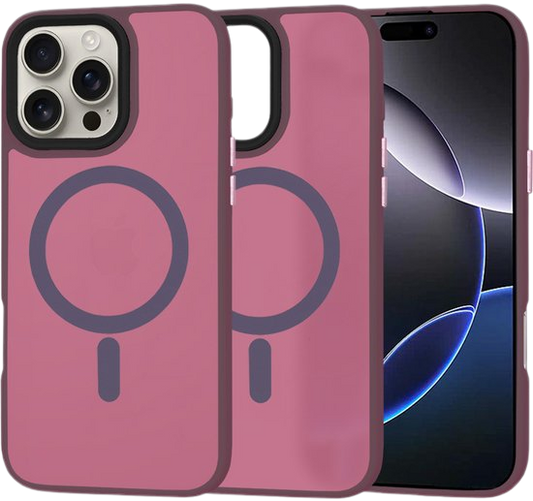 Silikonski ovitek "MagSafe Series" za iPhone 16 Pro Max – Techsuit – Rdeča / TPU silikon