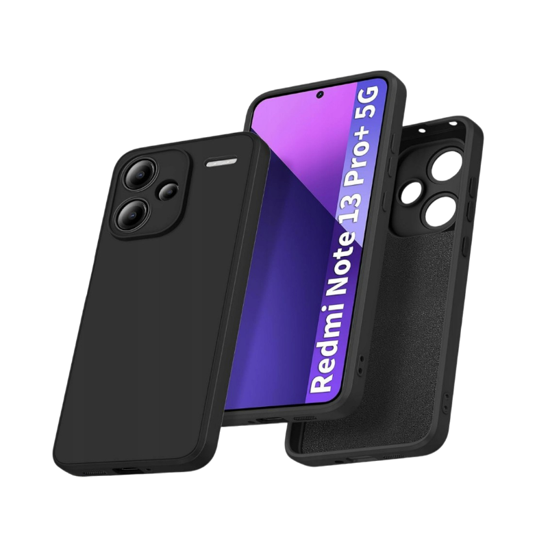 Silikonski ovitek "Matte Black" za Xiaomi Redmi Note 13 Pro Plus 5G – Infostyle – Črna / Silikon