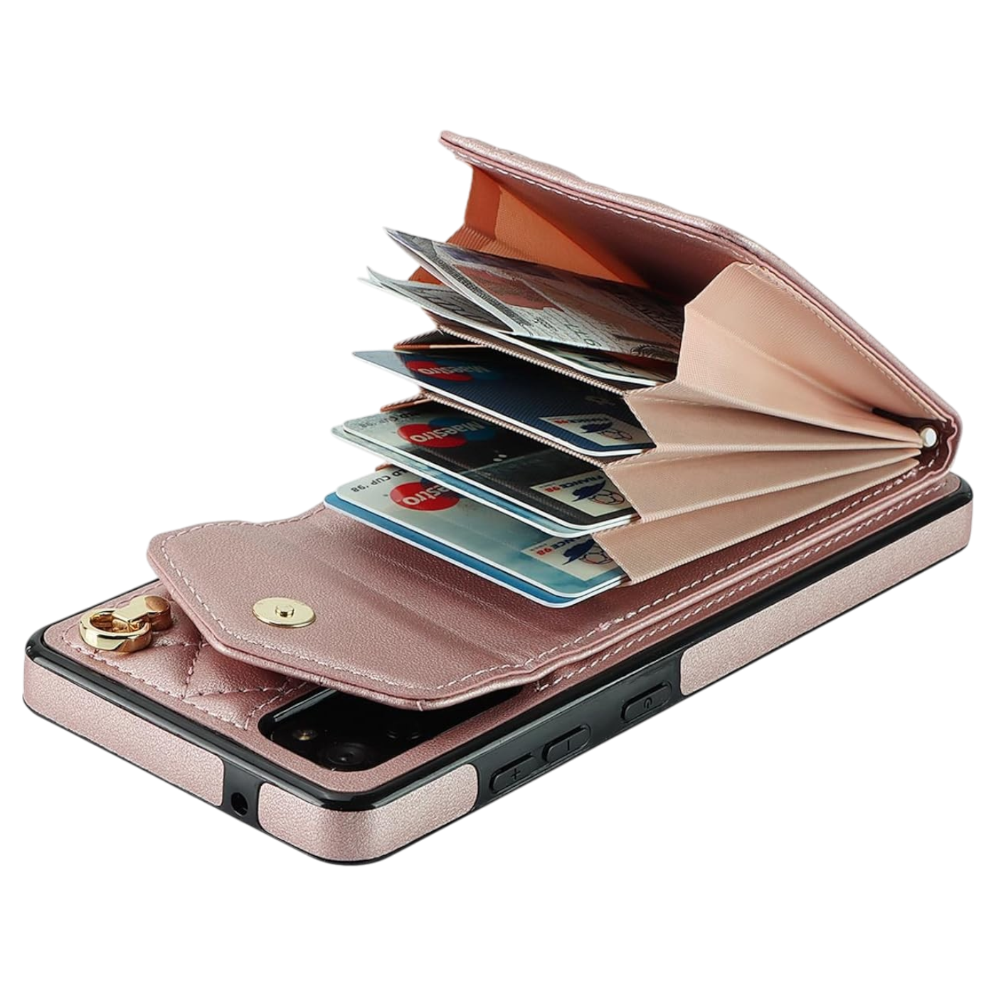 Leather Wallet Case with Lanyard for Samsung Galaxy S20 FE - Pink