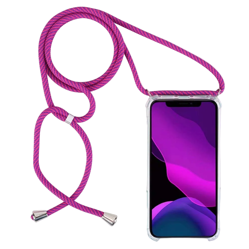 Infostyle prozoren silikonski ovitek z vrvico “2ndSpring” za Samsung Galaxy S9 v vijolični barvi

