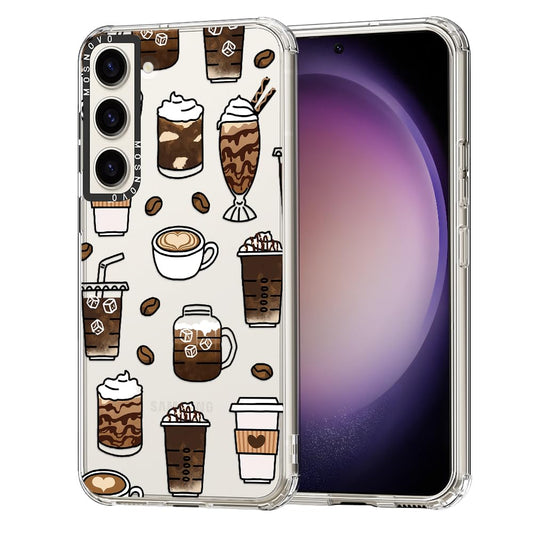 Ovitek MOSNOVO za Samsung Galaxy S23 Plus Coffee, kavni motiv z robustno zaščito telefona