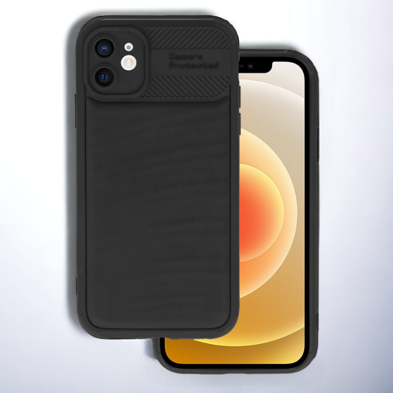 Silikonski ovitek "Camera Protected" za iPhone 13 Pro Max - črna – Infostyle – Črna / TPU silikon