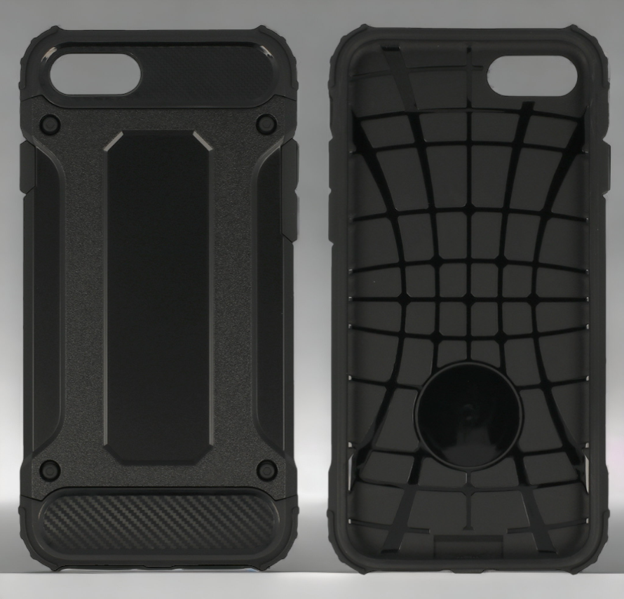 Silikonski ovitek "armor carbon" za iPhone 7 / 8 - Črna – Infostyle